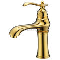 Gold Single Hole And Handle Vintage Basin Faucet